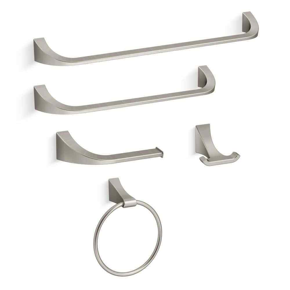 KOHLER Katun Single Hole 1-Handle Bathroom Faucet in Vibrant Brushed Nickel