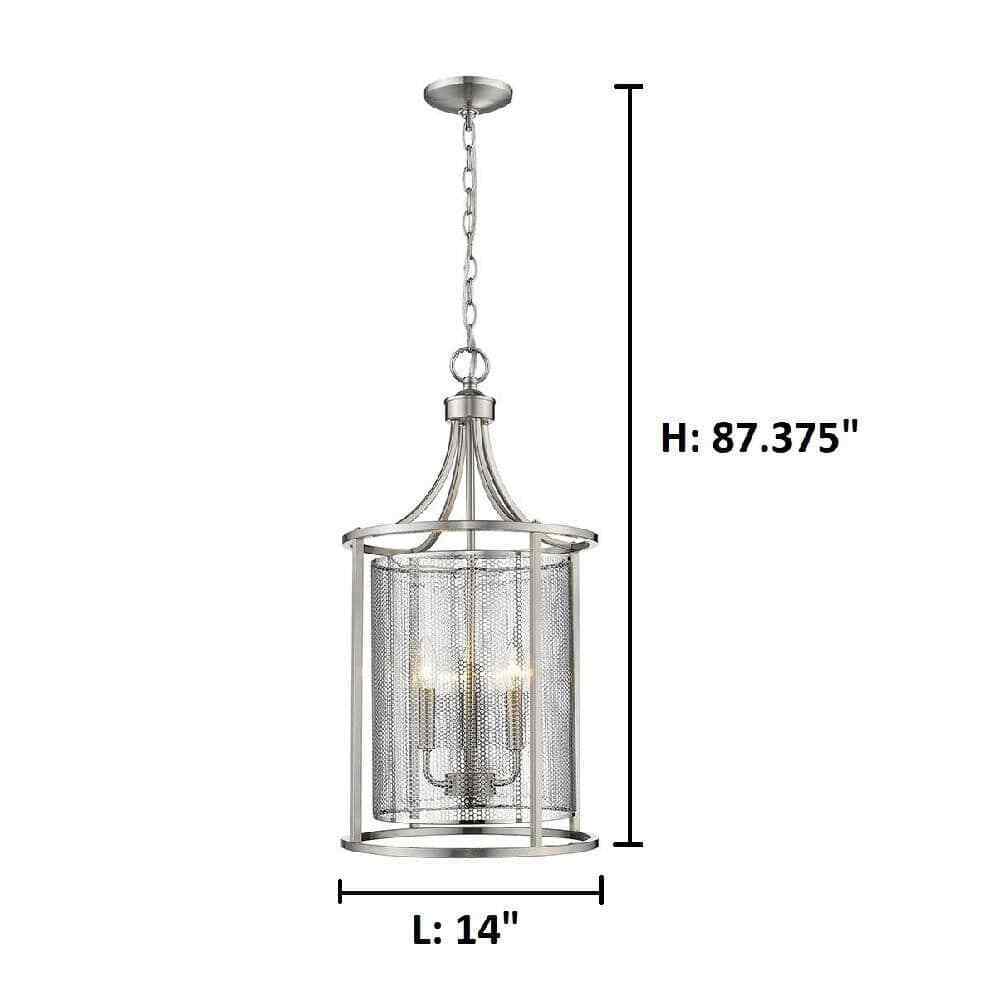 Eglo De Velde 3-Light Matte Nickel Chandelier Ceiling Pendant Light Fixture
