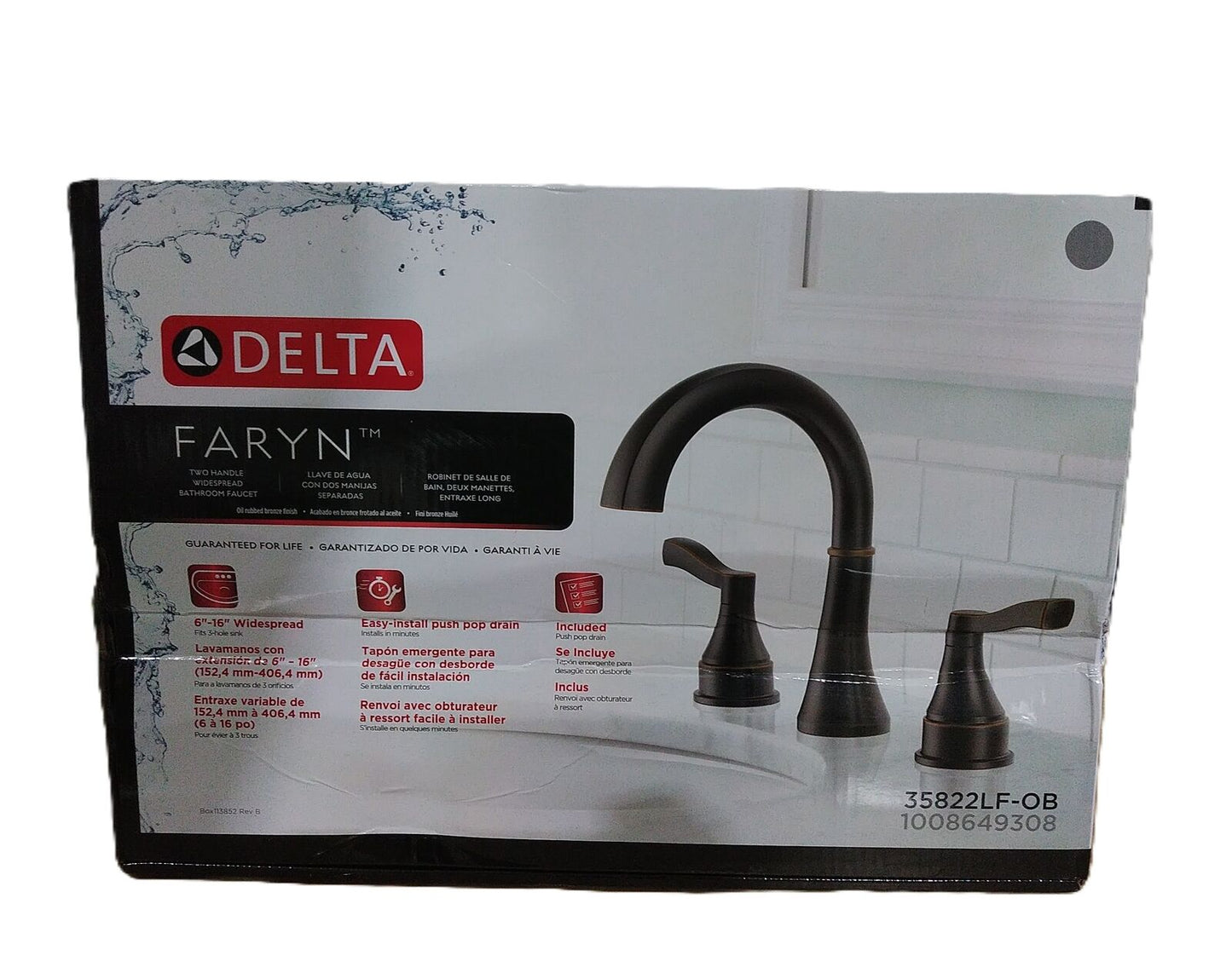 Delta Faryn 8 in. Widespread Double-Handle Bathroom Faucet in Oil Rubbed Bronze