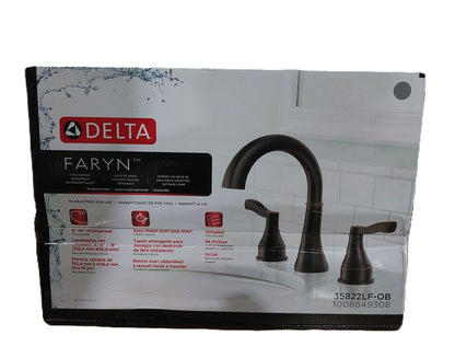 Delta Faryn 8 in. Widespread Double-Handle Bathroom Faucet in Oil Rubbed Bronze