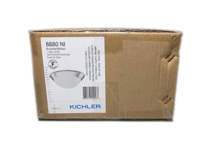 KICHLER Ceiling Space 10 in. Brushed Nickel Hallway Flush Mount Ceiling Light