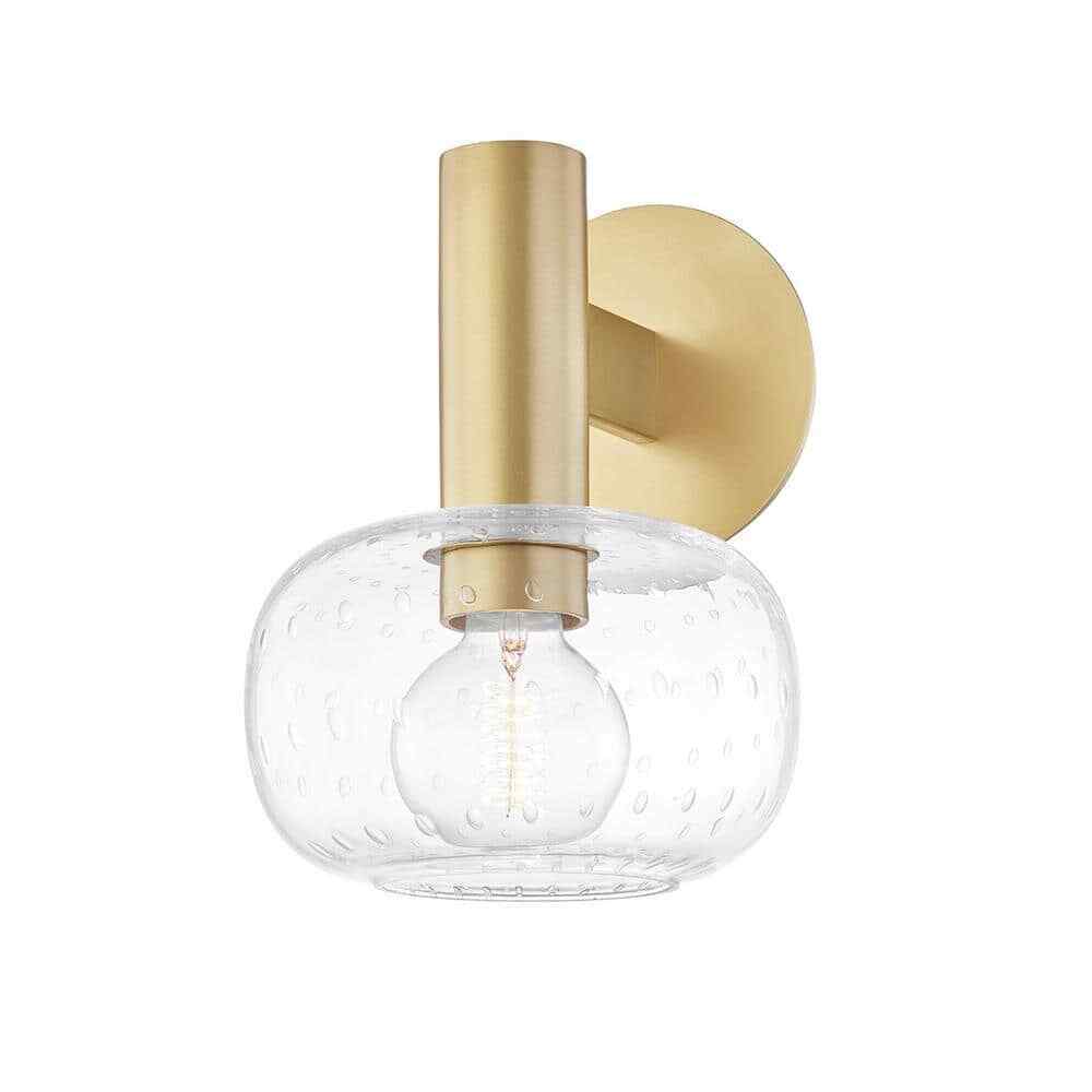 MITZI HUDSON VALLEY LIGHTING Harlow 1-Light Aged Brass Wall Sconce H4033101-AGB