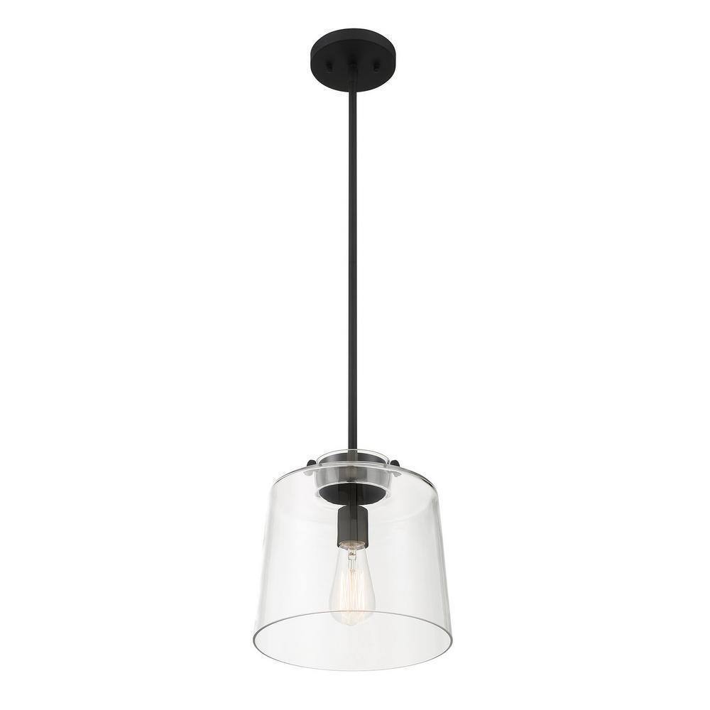 Hampton Bay Mullins Coal Pendant Hanging Modern Industrial Kitchen Light