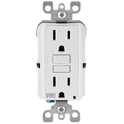 Leviton 15 Amp 125V Duplex Self-Test Tamper/Weather Resistant GFCI Outlet White