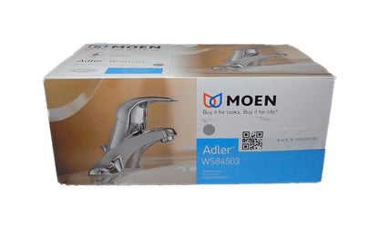 MOEN Adler 4 in. Centerset Single-Handle Low-Arc Bathroom Faucet in Chrome
