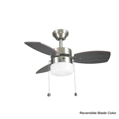 Triplicity 30 in. Indoor Brushed Nickel Ceiling Fan with Light DB30TBN-LP