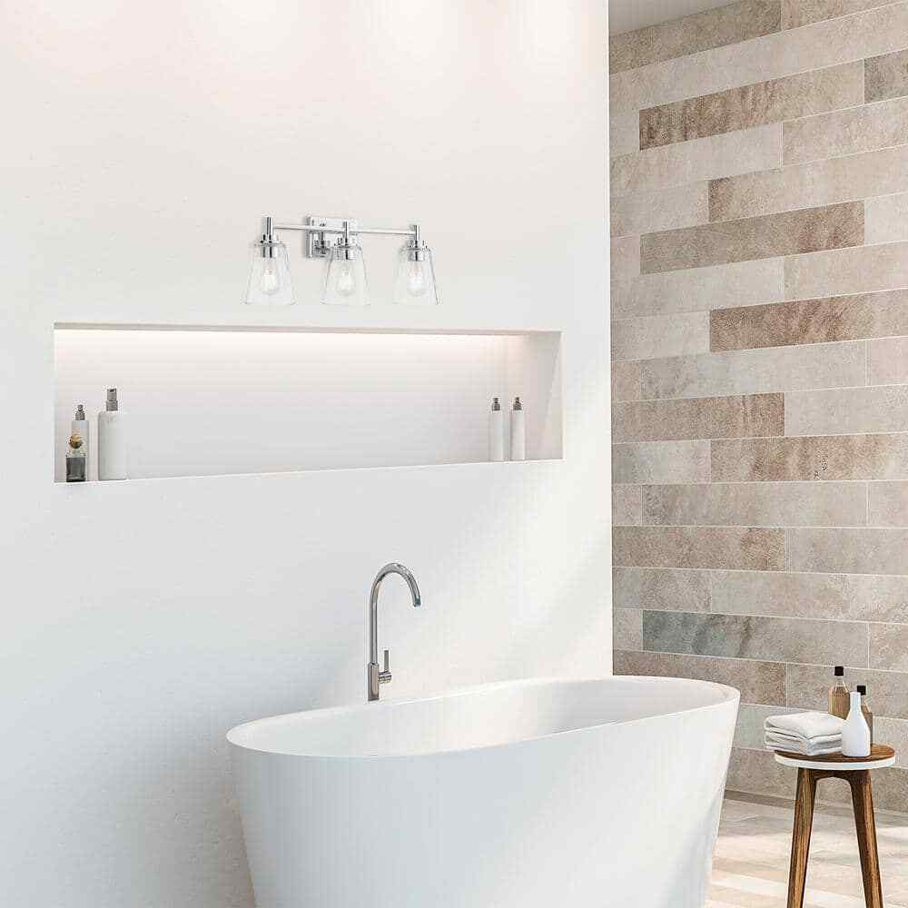 Hampton Bay Wakefield 22.5 in. 3-Light Chrome Vanity Light