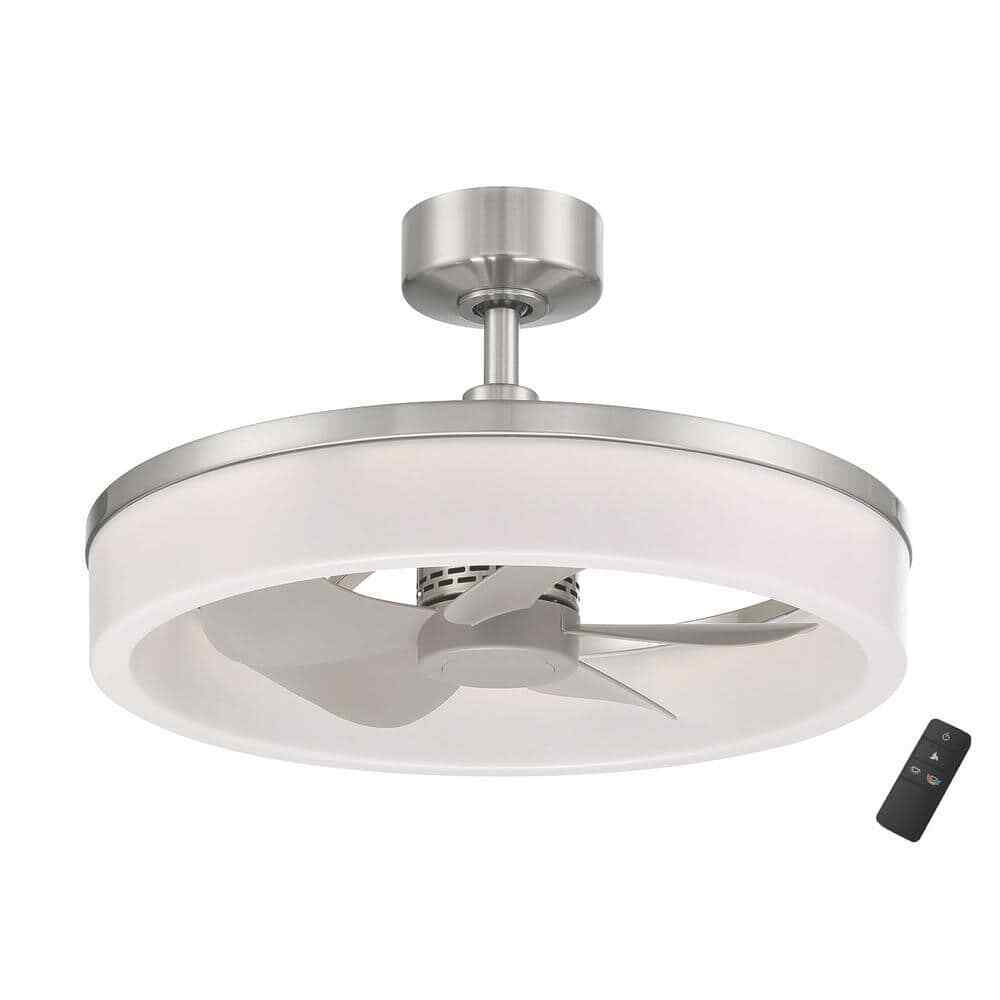 Home Decorators Dailstone Indoor/Outdoor Brushed Nickel Ceiling Fan w/ remote