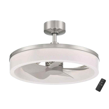 Home Decorators Dailstone Indoor/Outdoor Brushed Nickel Ceiling Fan w/ remote