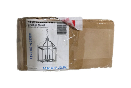 KICHLER Larkin Brushed Nickel Candlestick Cage Kitchen Mini Pendant Light