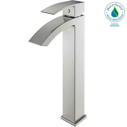VIGO Duris Single Handle Single-Hole Bathroom Vessel Faucet in Brushed Nickel