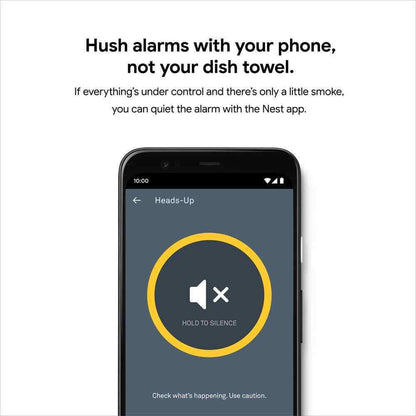 Google Nest Protect Smoke Alarm and Carbon Monoxide Detector - Battery Operated