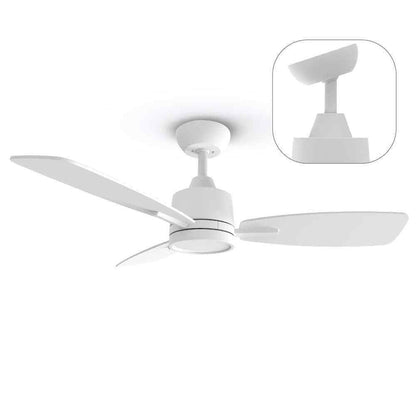 TALOYA S3 42 in. LED Light White Ceiling Fan w/ Remote Reversible DC Motor