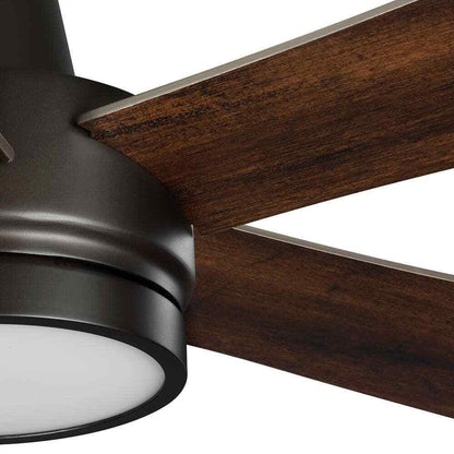 Hampton Bay Fanelee 54 in. White Color Changing LED Bronze Smart Ceiling Fan