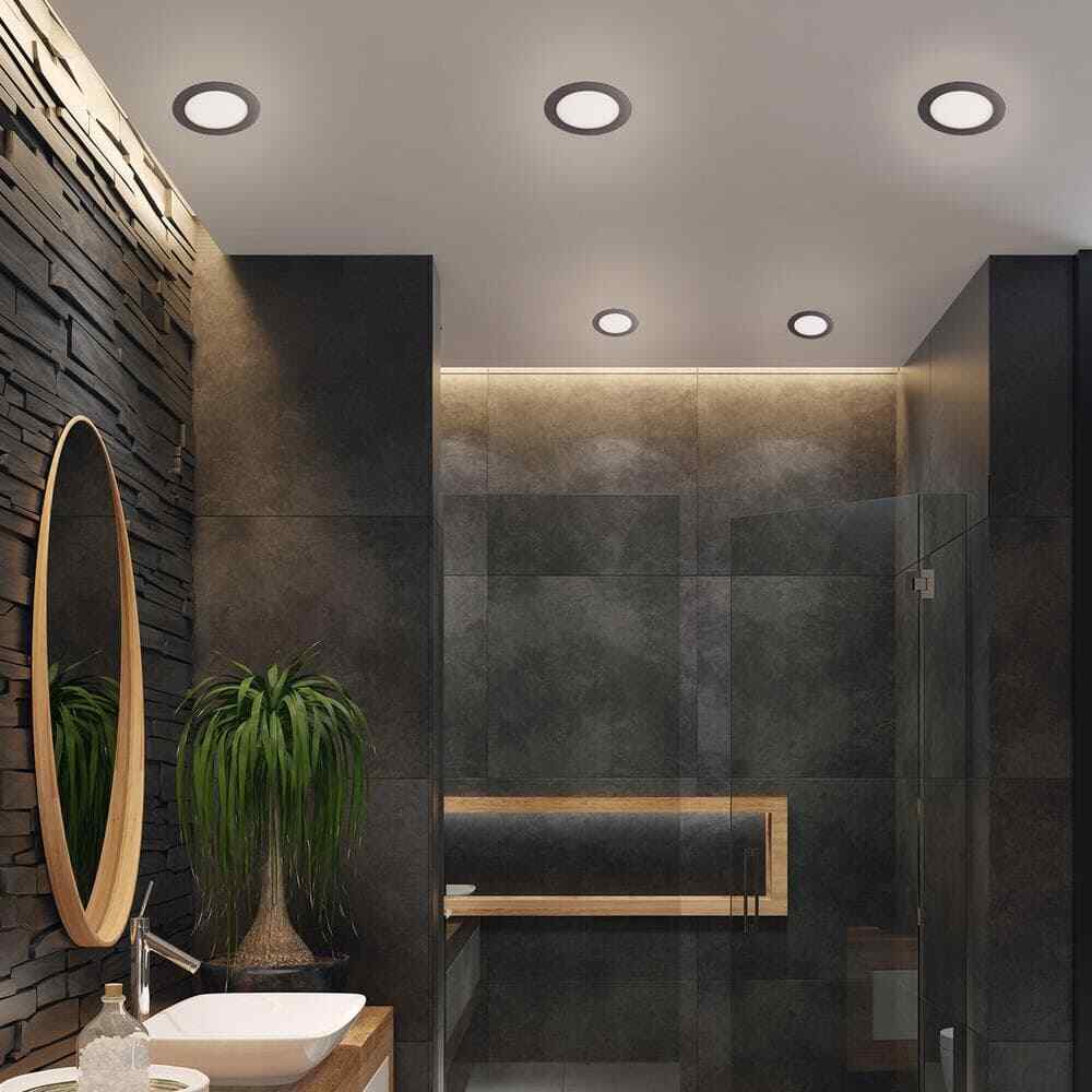 Commercial Electric 6 in. Selectable Canless Recessed Integrated Kit Matte Black