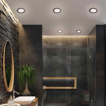 Commercial Electric 6 in. Selectable Canless Recessed Integrated Kit Matte Black