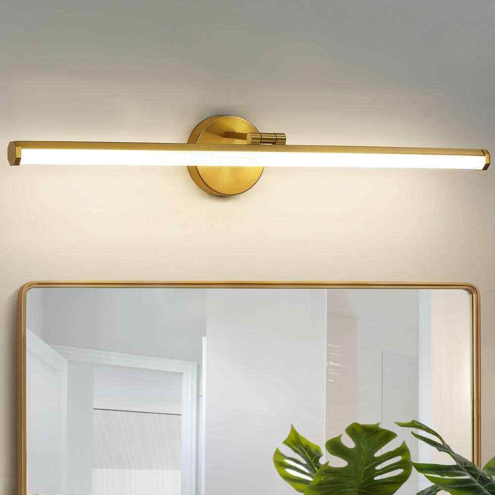 KAISITE  Gold LED Vanity Light Bar 24-Watt Rotatable Bathroom Light Fixture