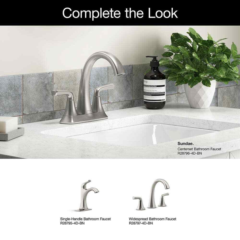 KOHLER Sundae 4" Centerset 2-Handles Bathroom Faucet in Vibrant Brushed Nickel