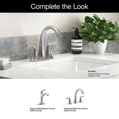 KOHLER Sundae 4" Centerset 2-Handles Bathroom Faucet in Vibrant Brushed Nickel