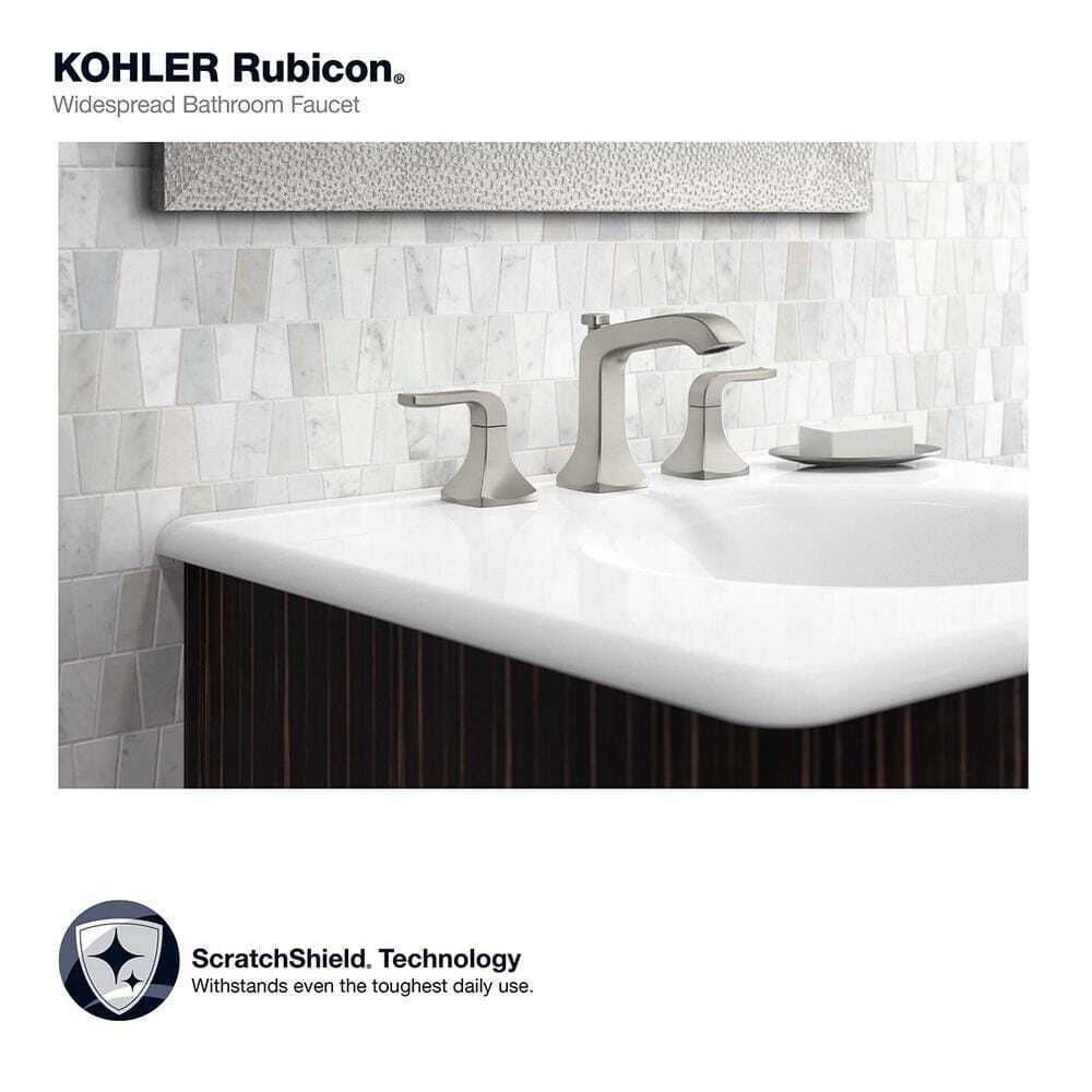 KOHLER Rubicon 8 in. Widespread 2-Handle Bathroom Faucet in Brushed Nickel