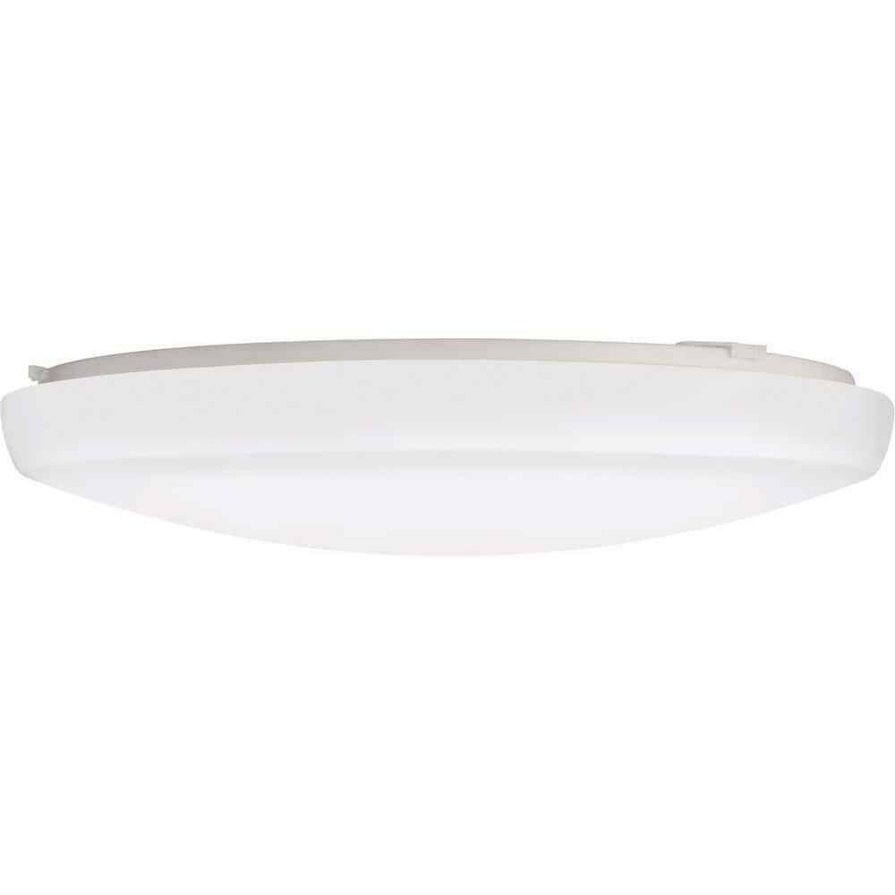 Lithonia Lighting Low Profile Round 20 in. White LED Flush Mount Light Fixture