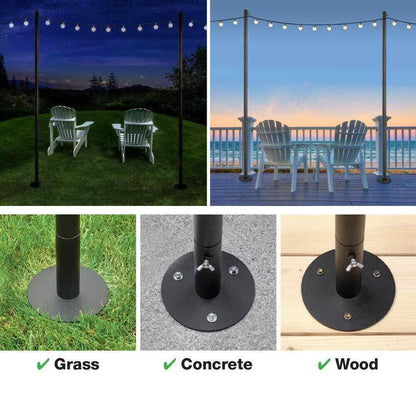 EXCELLO GLOBAL PRODUCTS Outdoor 100 ft. Plug-in Globe Bulb String Light