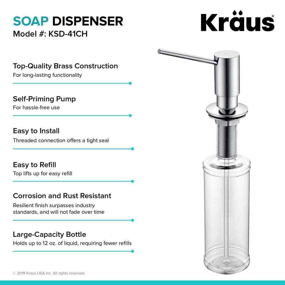 KRAUS Kitchen Soap and Lotion Dispenser in Chrome KSD-41CH