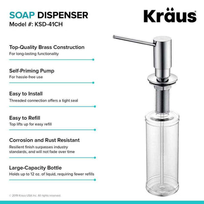 KRAUS Kitchen Soap and Lotion Dispenser in Chrome KSD-41CH