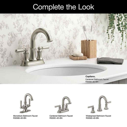 KOHLER Capilano 4 " Centerset 2-Handle Bathroom Faucet in Vibrant Brushed Nickel