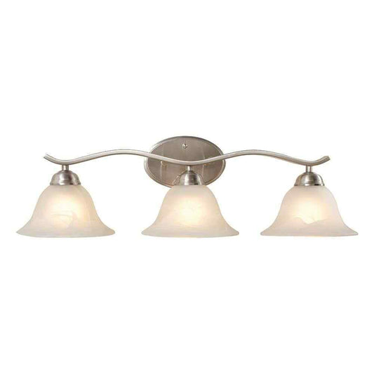 Hampton Bay Andenne 26.3 in. 3-Light Brushed Nickel Bathroom Vanity Light