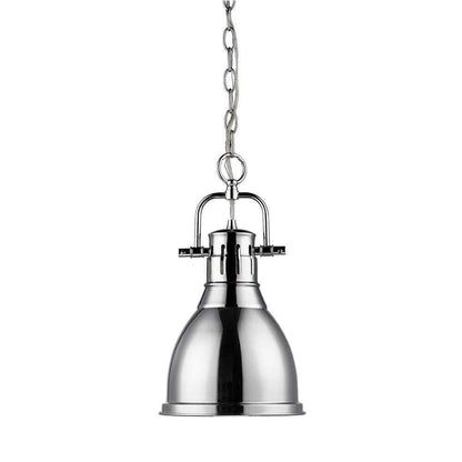Golden Lighting Duncan Collection 1-Light Chrome Mini Pendant