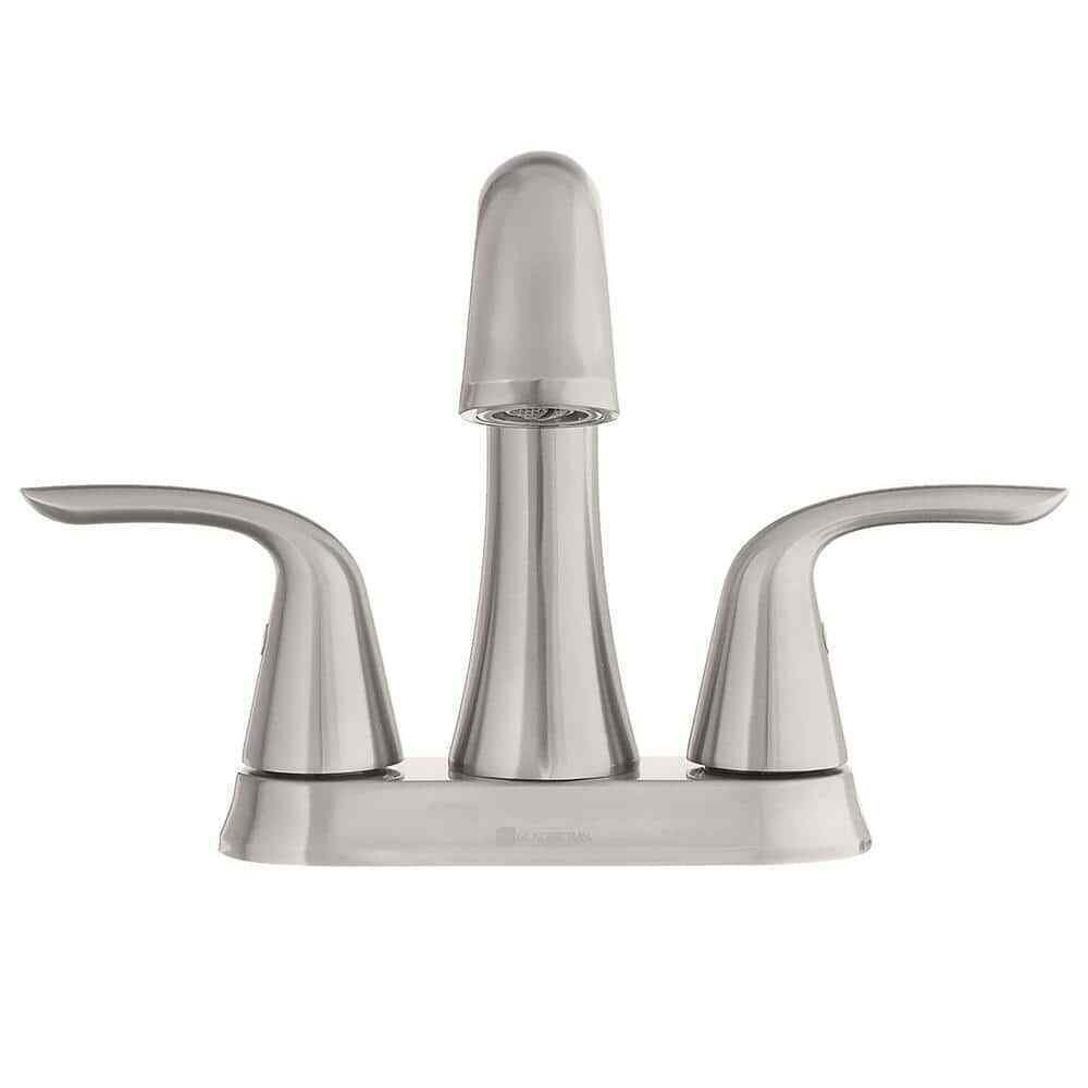 Glacier Bay Irena 4 in. Centerset 2-Handle Bathroom Faucet in Brushed Nickel