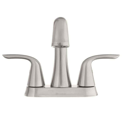 Glacier Bay Irena 4 in. Centerset 2-Handle Bathroom Faucet in Brushed Nickel
