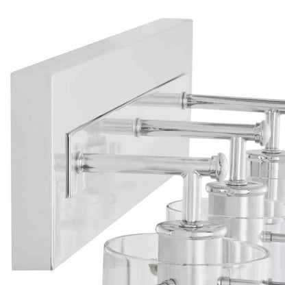 Hampton Bay Regan 21 in. 3-Light Chrome Vanity Light w/ Clear Glass Shades