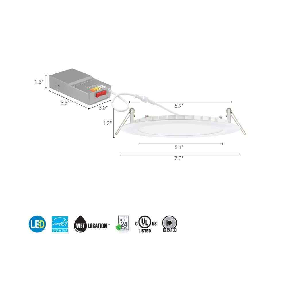 Juno Contractor Select 6 in CCT Ultra Slim Canless Integrated LED Recessed Light