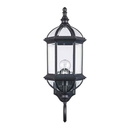 Bel Air Lighting Wentworth 1-Light Large Black Outdoor Wall Light Fixture