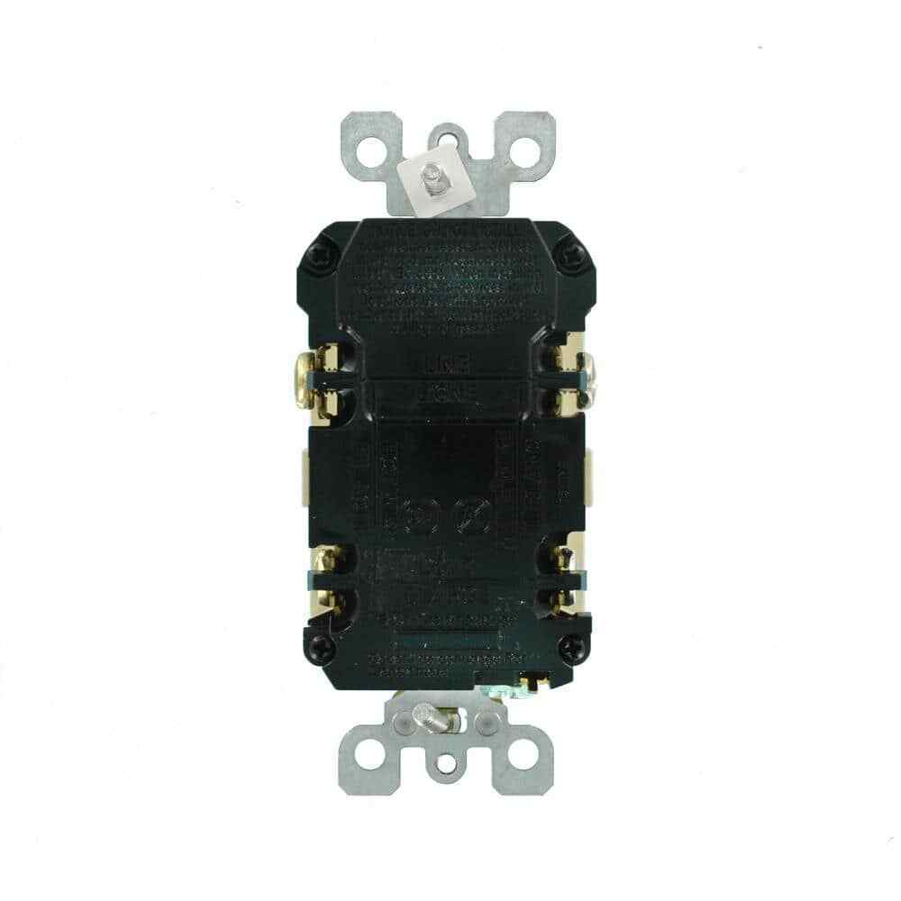 Leviton 20 Amp Arc Fault Circuit Interrupter AFCI Blank Face Outlet Ivory