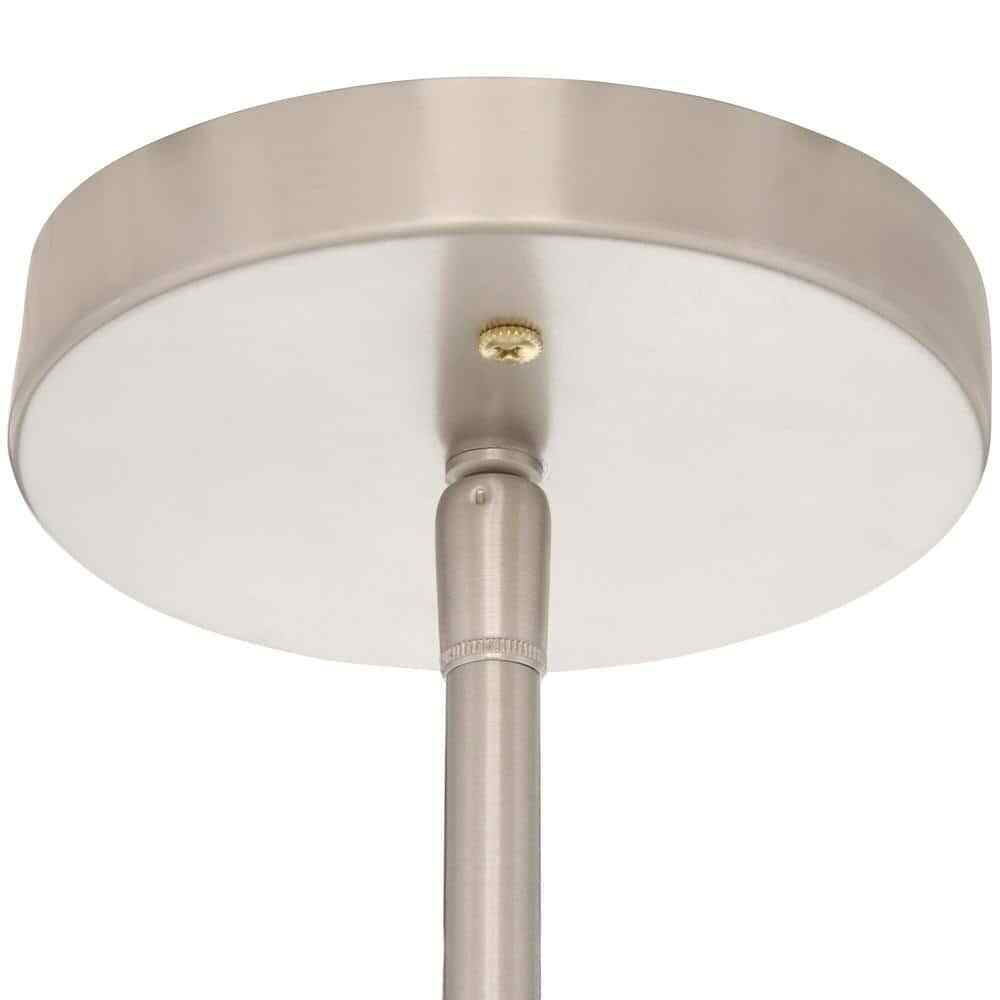 Hampton Bay Mullins 6.75 in. 1-Light Brushed Nickel Mini Pendant