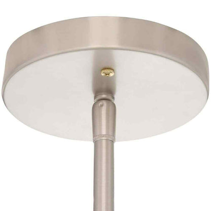 Hampton Bay Mullins 6.75 in. 1-Light Brushed Nickel Mini Pendant