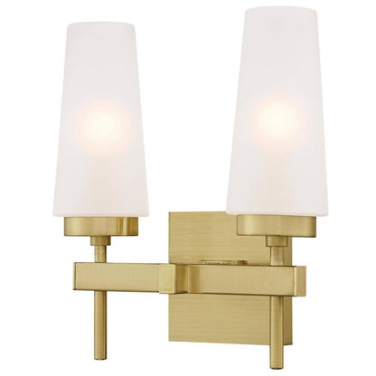Westinghouse Chaddsford 2-Light Champagne Brass Wall Mount Bath Light