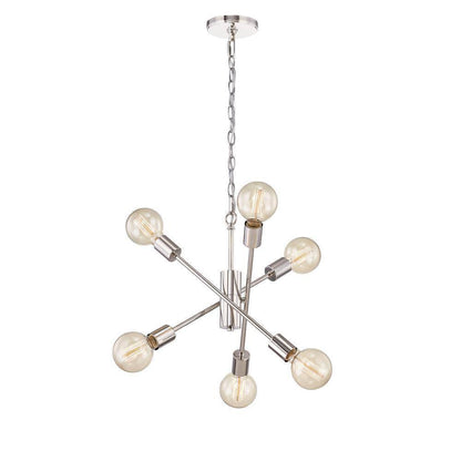 Home Decorators Collection Fife 6-Light Polished Nickel Sputnik Chandelier