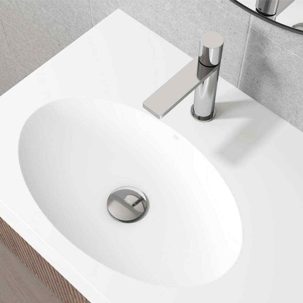VIGO Bathroom Sink Pop-Up Drain with Overflow in Chrome