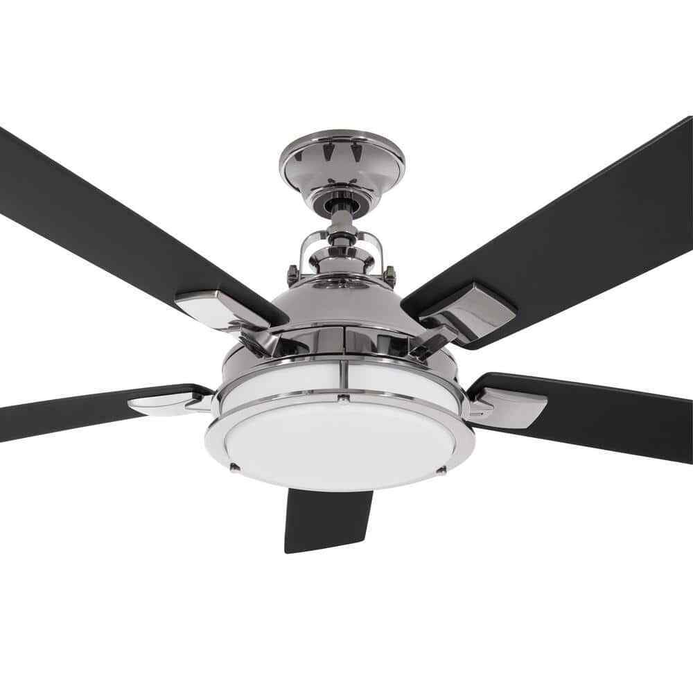 Home Decorators Kennedy 56 in. LED Gunmetal Ceiling Fan w/ Light Remote Control