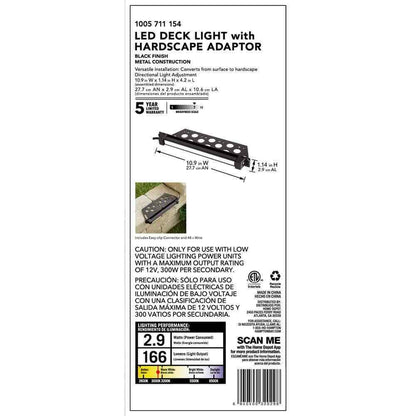 Hampton Bay Low Voltage Black LED Deck Light KJC2601L-2