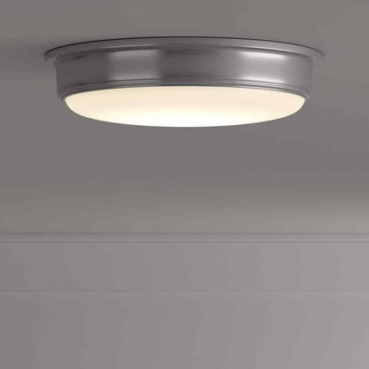 Hampton Bay Savannah 13 in. Brushed Nickel Selectable LED Flush Mount IKE8091L-5
