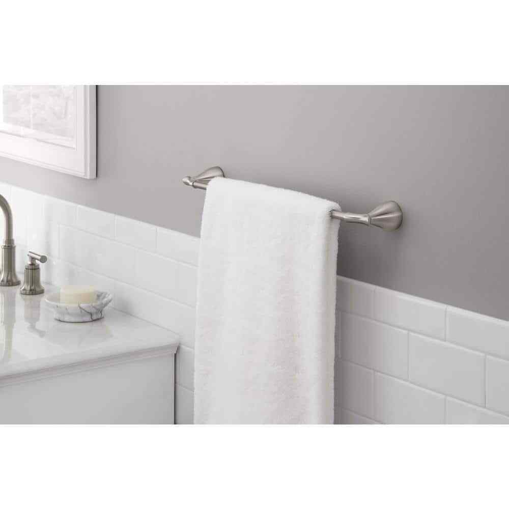 Glacier Bay Edgewood 18 in. Towel Bar in Brushed Nickel 20064-0104