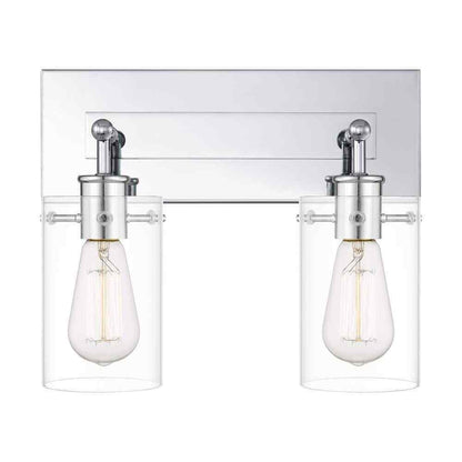 Hampton Bay Regan 12.75 in. 2-Light Chrome Bathroom Vanity Light