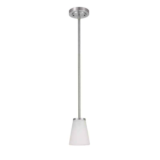 Hampton Bay 1-Light Brushed Nickel Pendant 21098-000