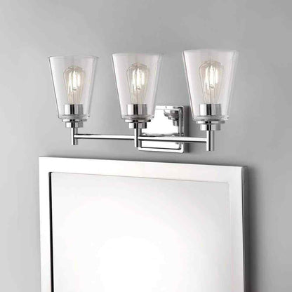 Hampton Bay Wakefield 22.5 in. 3-Light Chrome Vanity Light