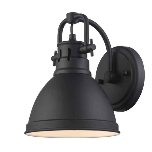Hampton Bay Coalville Matte Black Indoor Farmhouse Wall Sconce Light Fixture